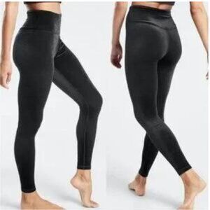 Athleta Chaturanga Leggings Black Velvet Womens Small